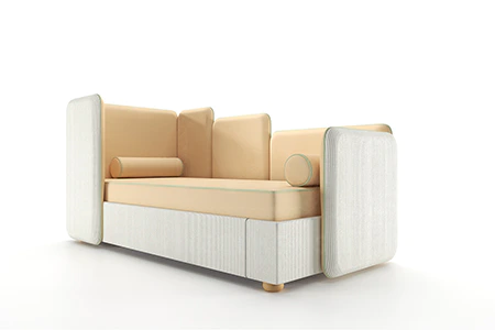 Детская / Подростковая / Взрослая односпальная кровать LEVEL-02 Banana V