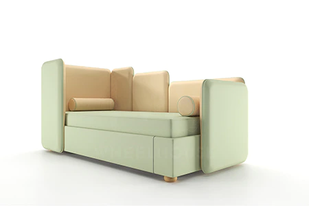 Детская / Подростковая / Взрослая односпальная кровать LEVEL-02 Banana