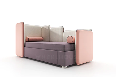 Детская / Подростковая / Взрослая односпальная кровать LEVEL-02 Cherry