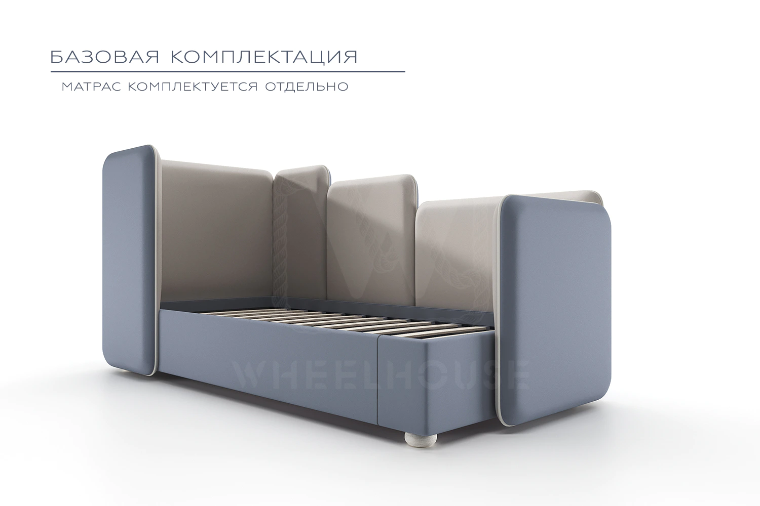 Детская / Подростковая / Взрослая односпальная кровать LEVEL-02