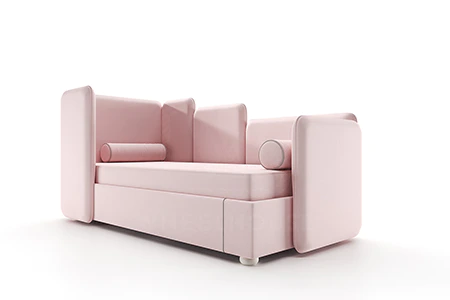 Детская / Подростковая / Взрослая односпальная кровать LEVEL-02 Powder