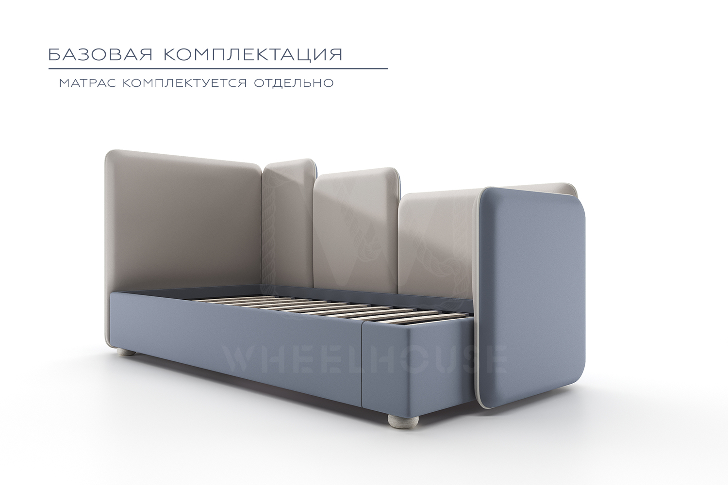 Детская / Подростковая / Взрослая односпальная кровать LEVEL-01